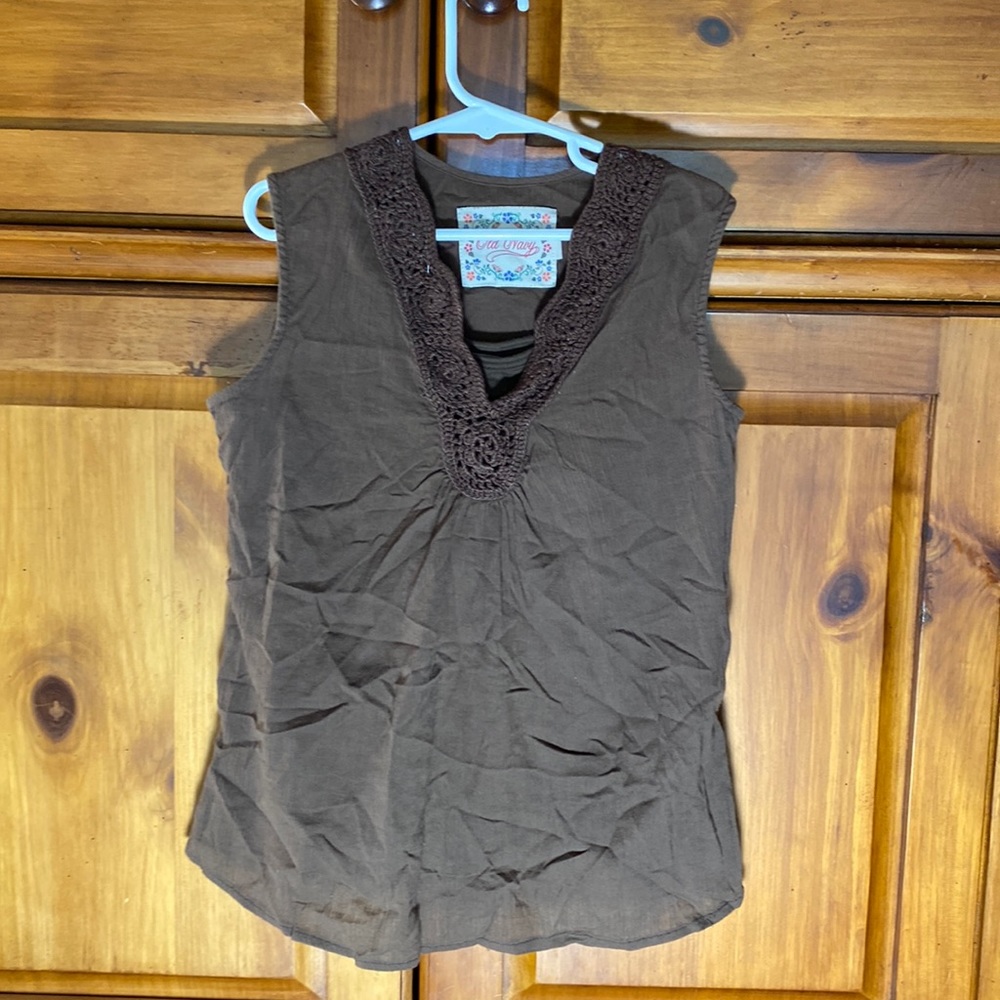 Old Navy Brown Short Sleeve Shirt & Tank Top